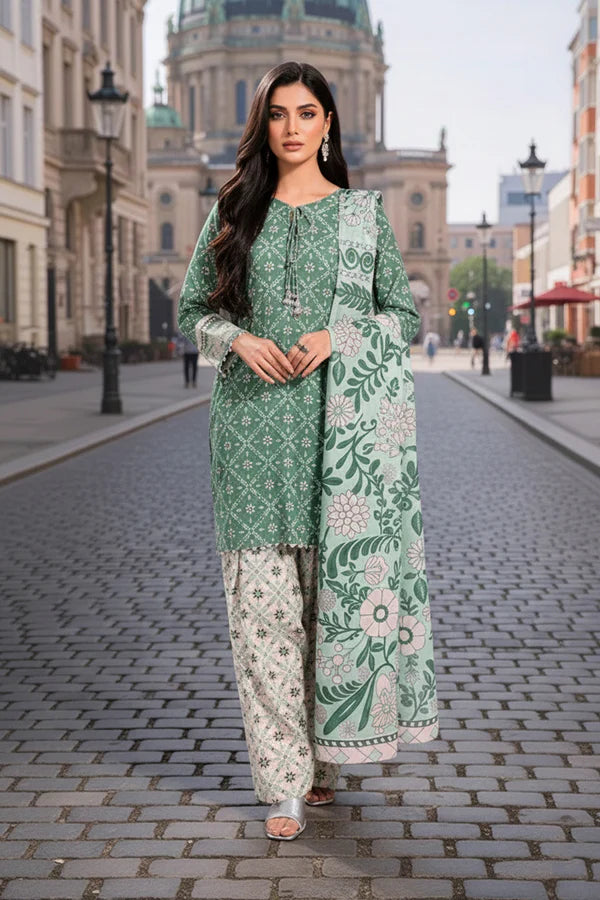 Printed - 3 Pc Khaddar Suit