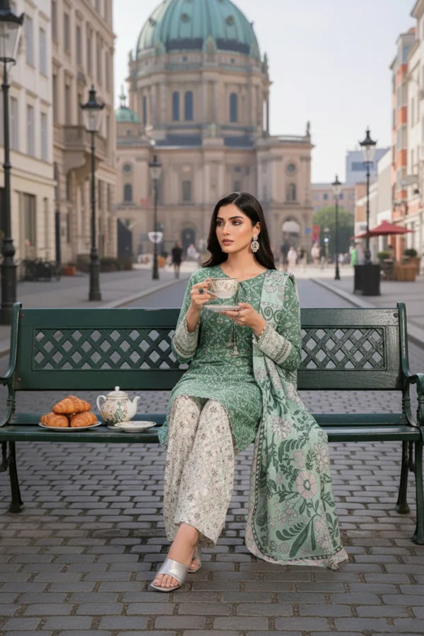 Printed - 3 Pc Khaddar Suit