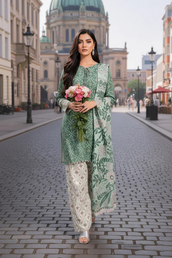 Printed - 3 Pc Khaddar Suit