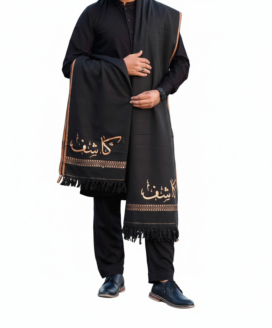 J. Name Printed Mardana Shawls