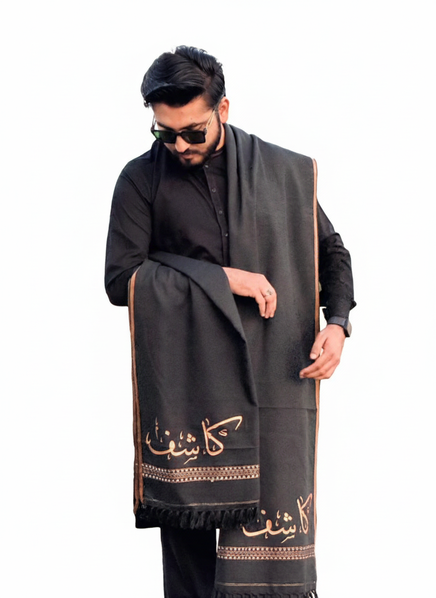 J. Name Printed Mardana Shawls