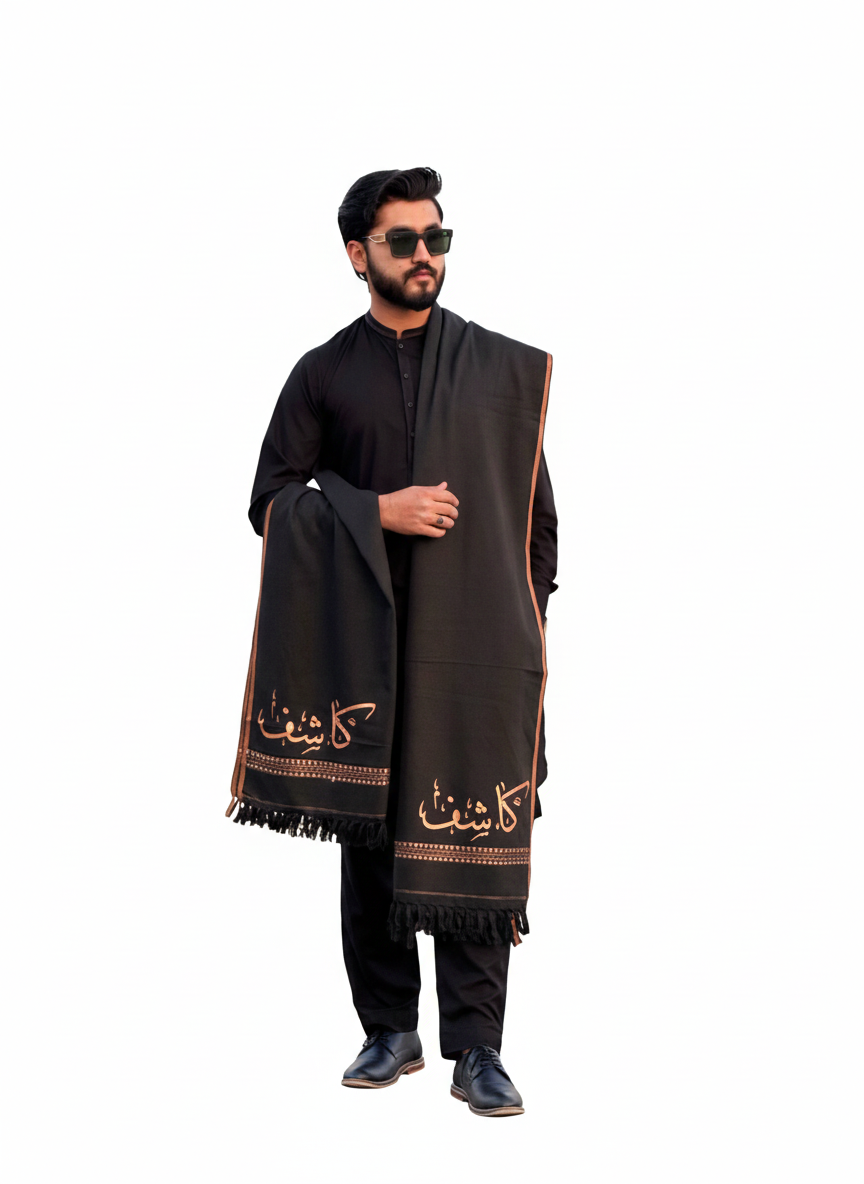 J. Name Printed Mardana Shawls