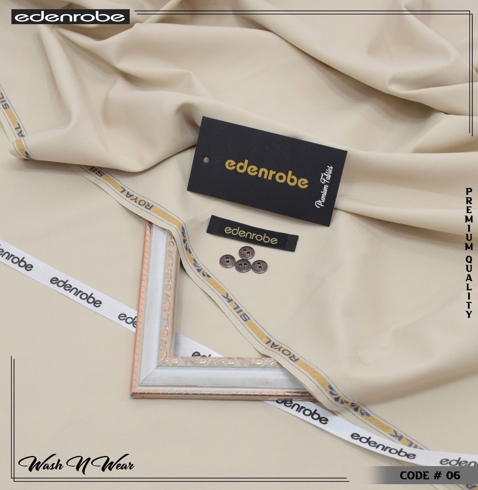 ROYAL SILK by edenrobe – Premium 4 Season Wash’n Wear