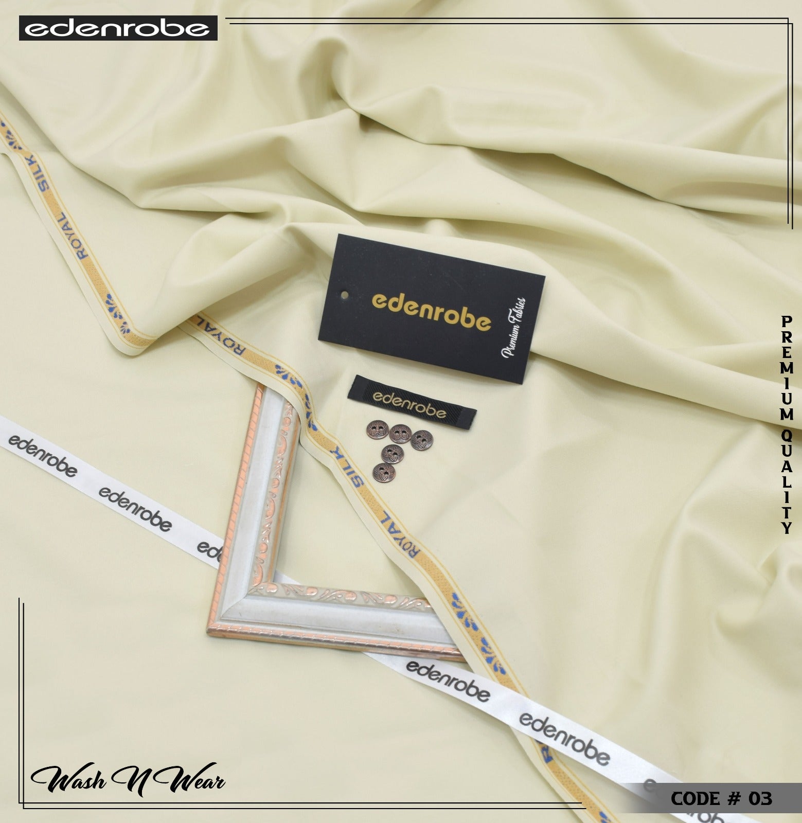 ROYAL SILK by edenrobe – Premium 4 Season Wash’n Wear