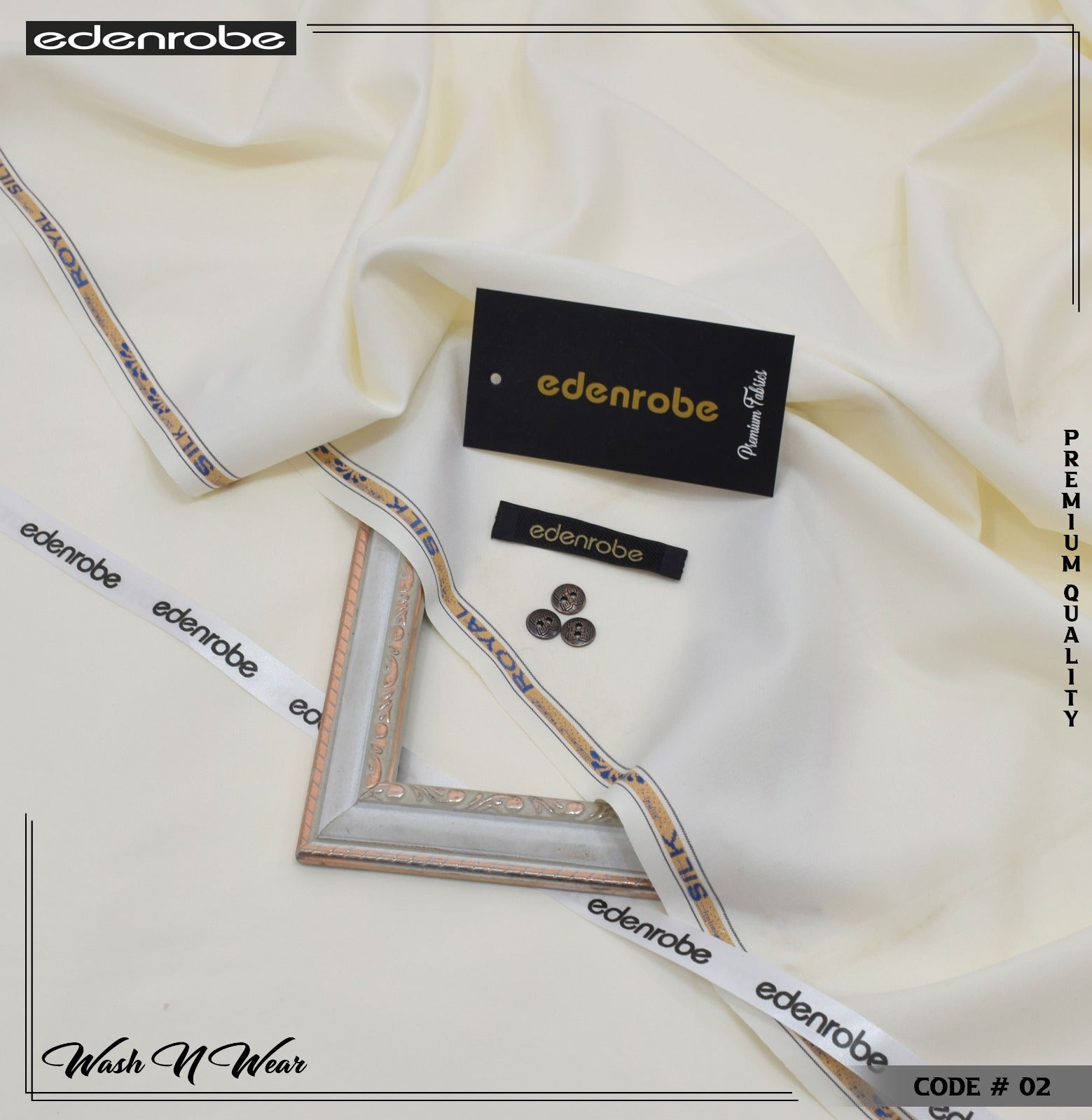 ROYAL SILK by edenrobe – Premium 4 Season Wash’n Wear