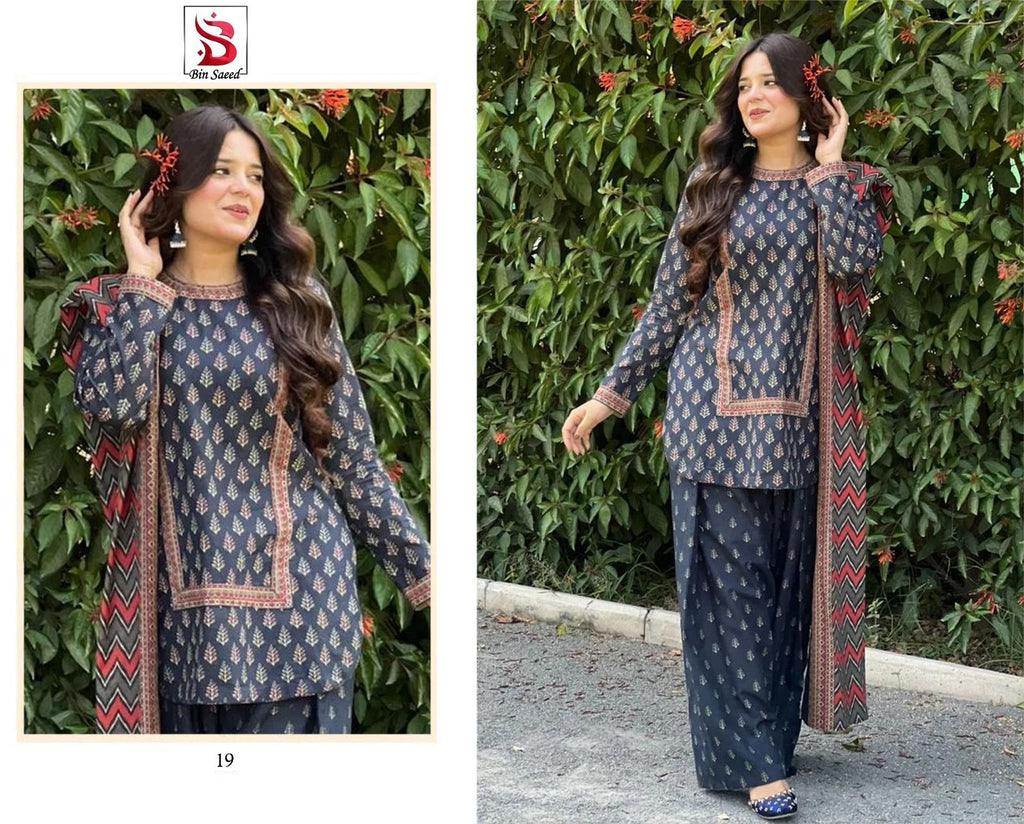BIN SAEED Summer Collection 2026 – 3PC Digital Printed Lawn Suit Vol 5009