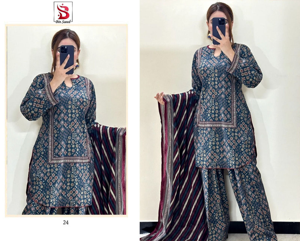 BIN SAEED Summer Collection 2026 – 3PC Digital Printed Lawn Suit Vol 5009