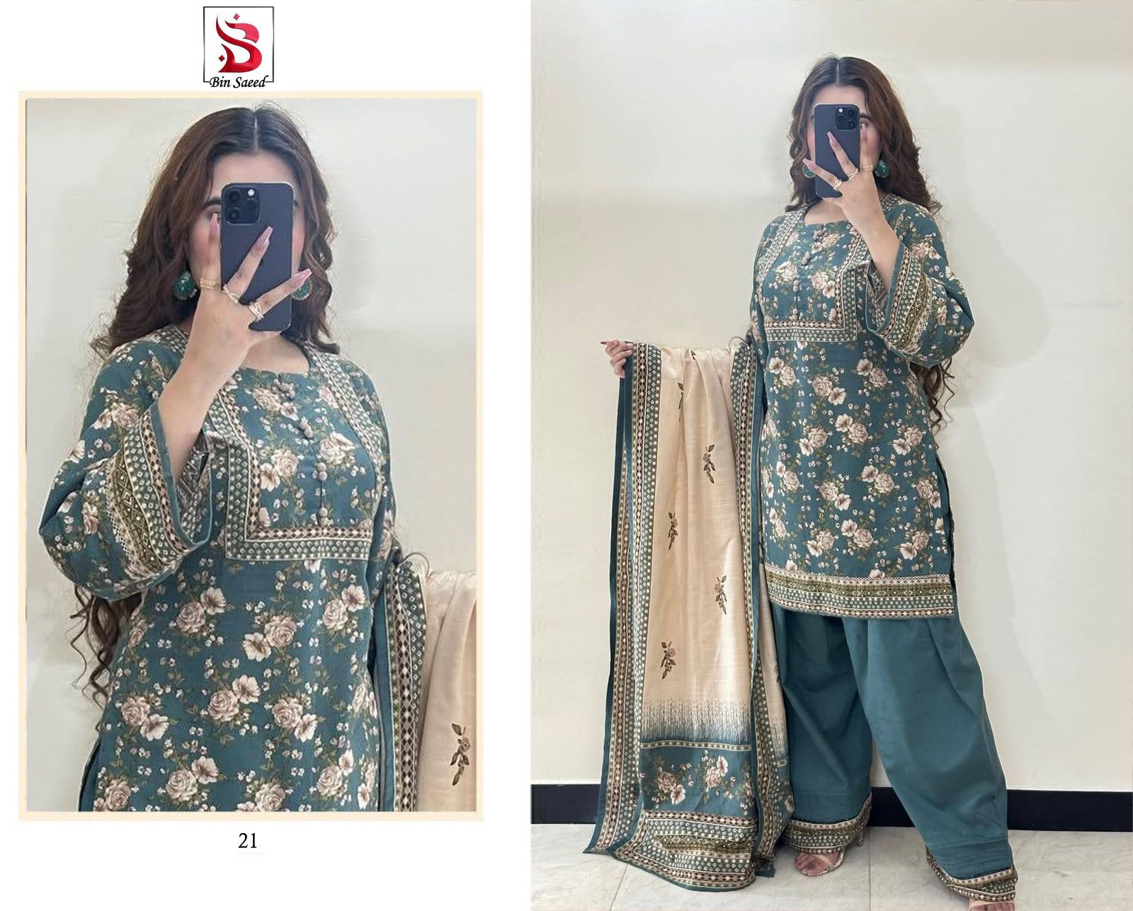 BIN SAEED Summer Collection 2026 – 3PC Digital Printed Lawn Suit Vol 5009