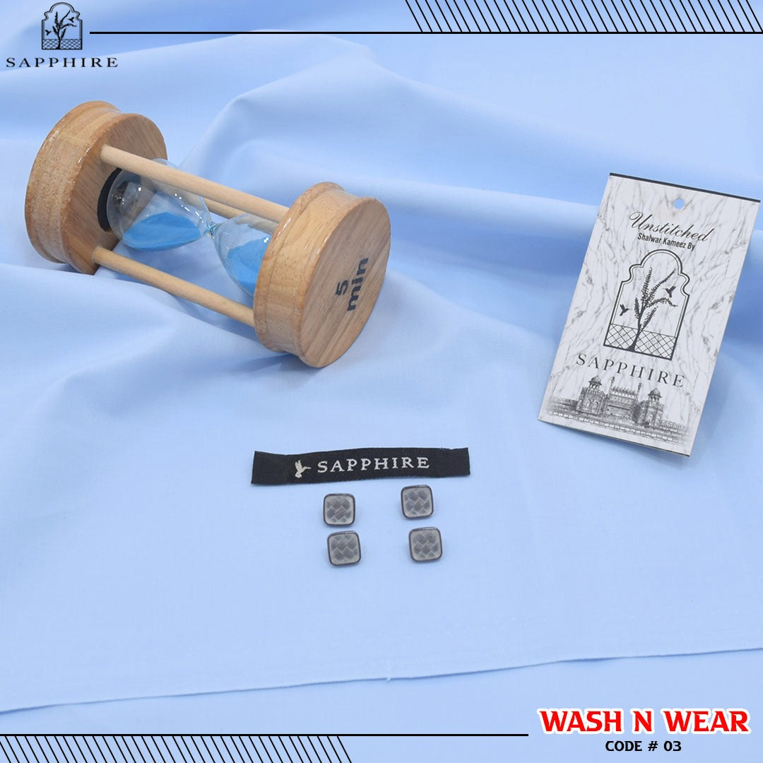 Sapphire 100% Pure Super Luxury Regent Wash & Wear – 4 Meter